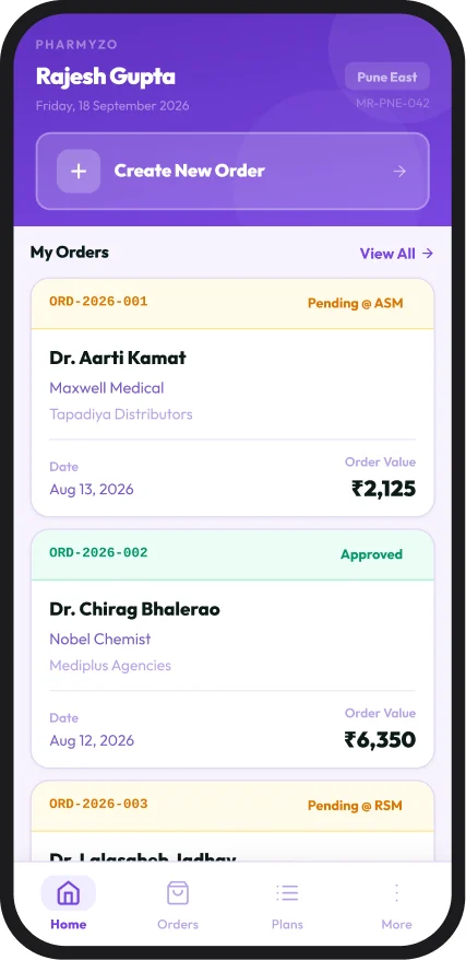 The doctor list in the Pharmyzo mobile app
